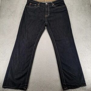 BIG STAR Jeans Mens 38x31 Blue Dark Wash Denim